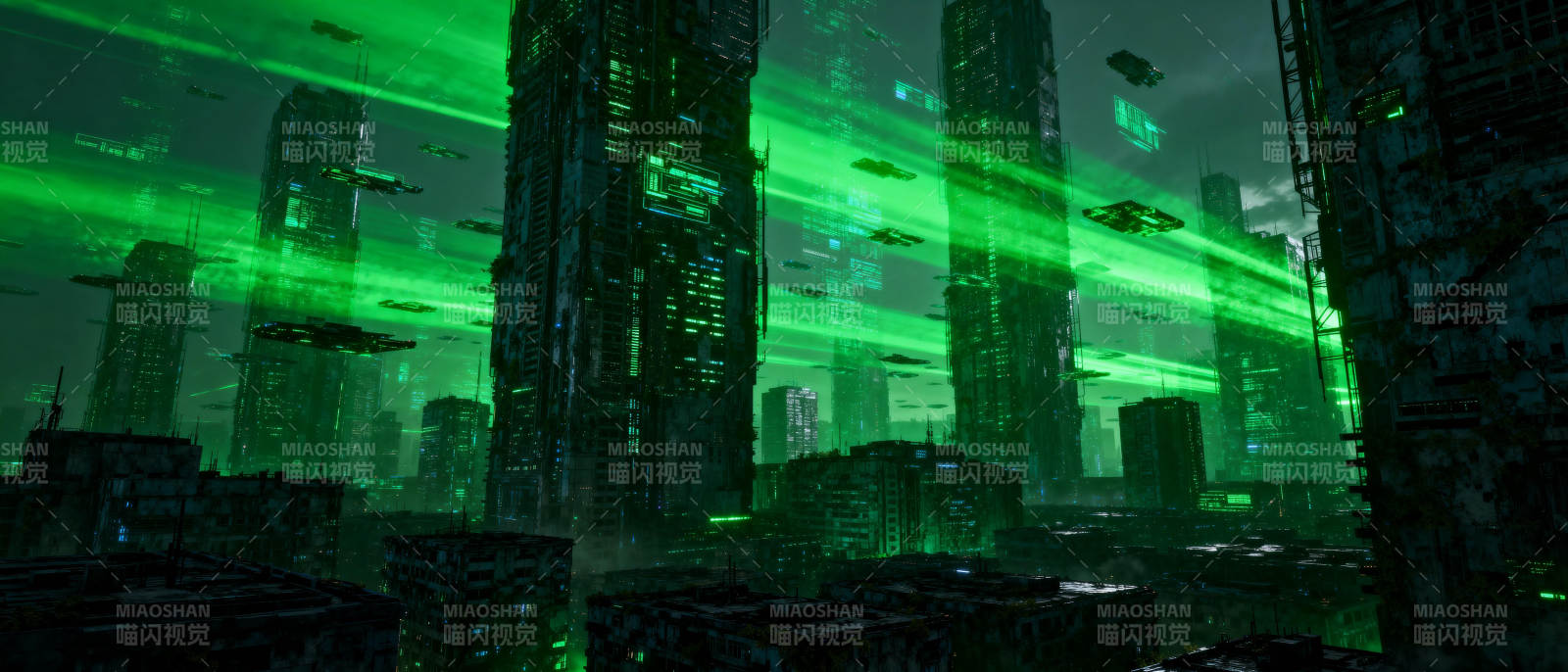 霓虹都市夜景图片