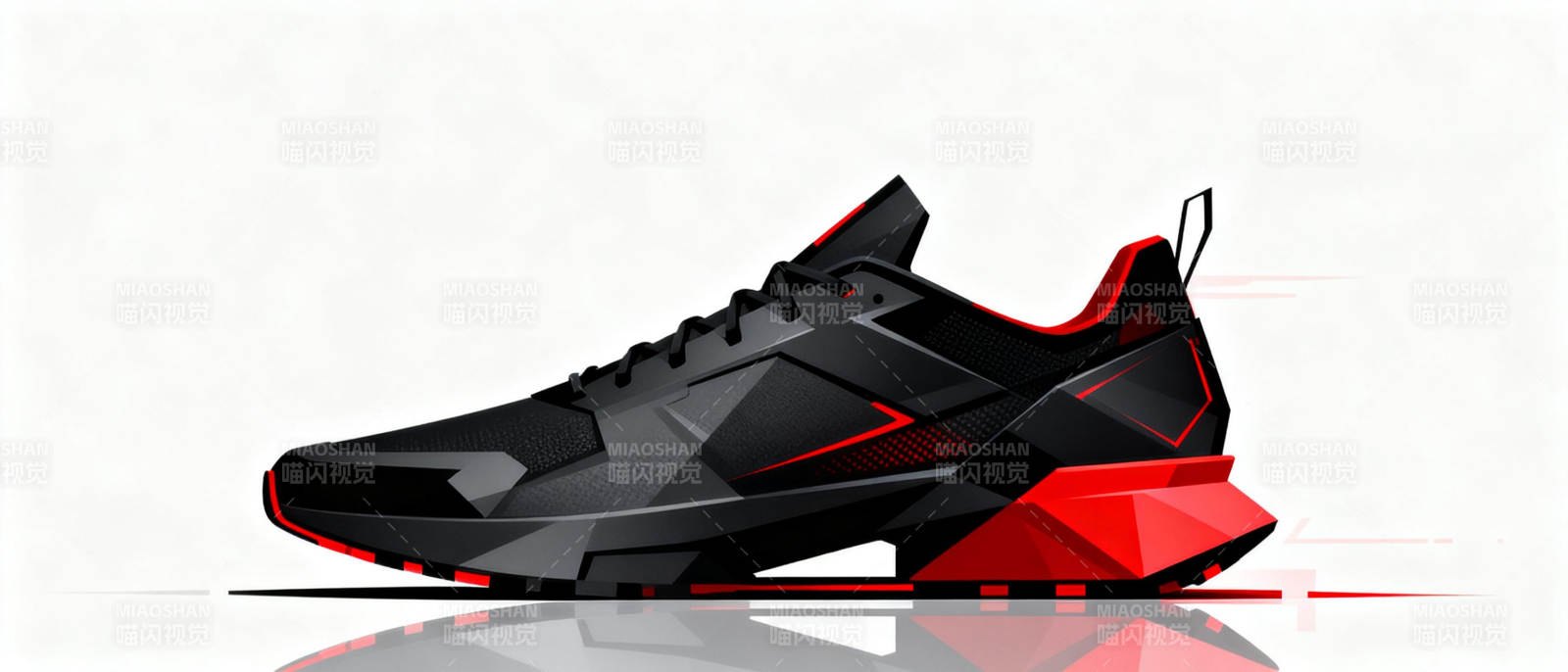 黑红运动鞋设计图片