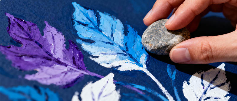 叶纹布艺手作图片