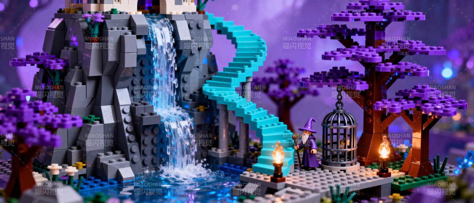 乐高奇幻森林瀑布图片
