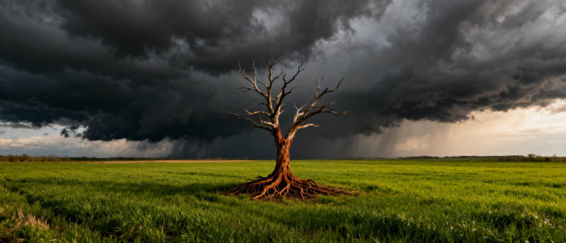 孤树风暴前图片
