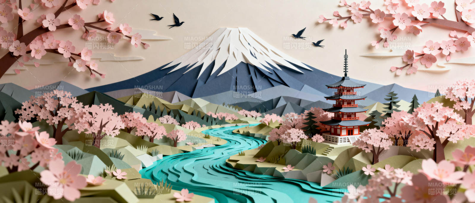 富士山春景图片