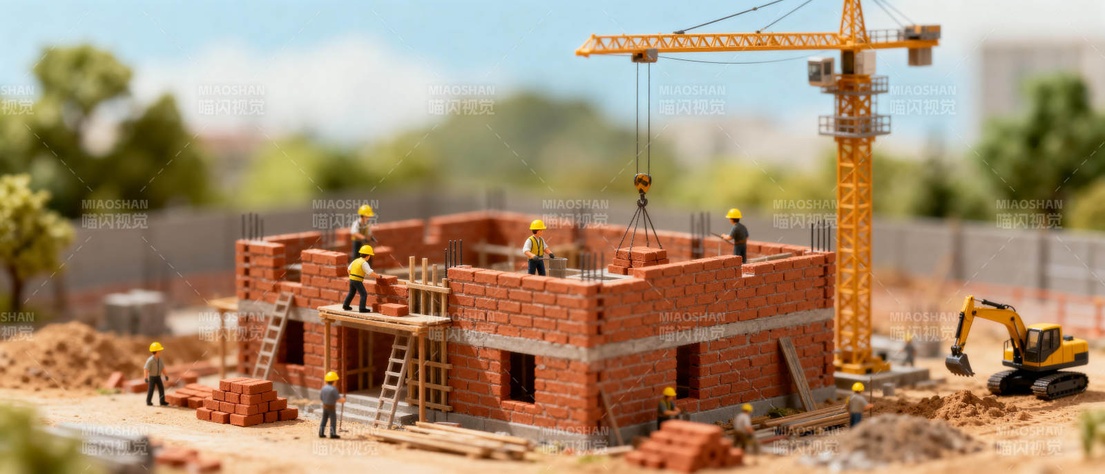 建筑工地模型场景图片