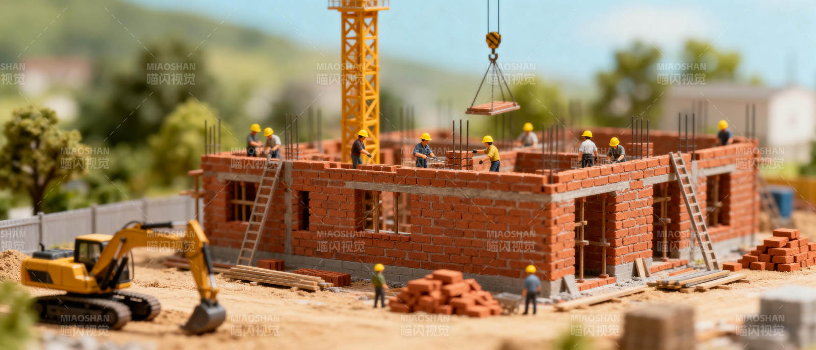 建筑工地模型场景图片