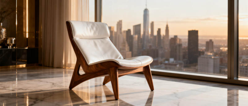 都市窗边的现代椅图片