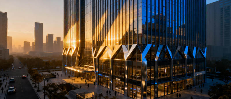 现代都市建筑剪影图片