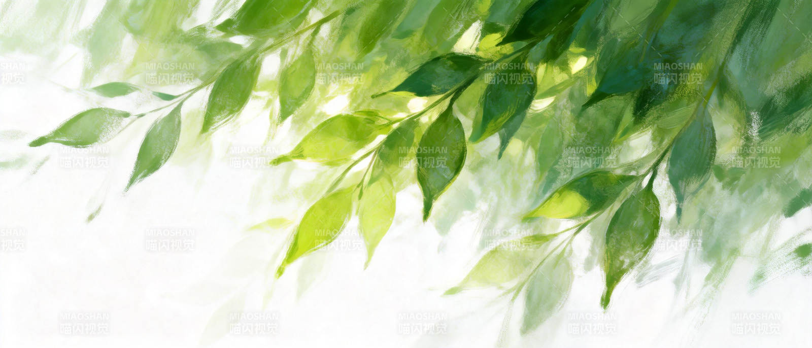 绿叶轻拂 光影斑驳图片