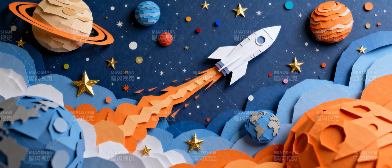 纸艺宇宙飞船图片