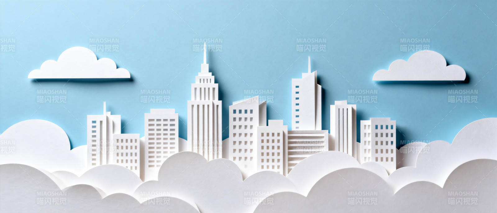 纸艺城市天际线图片