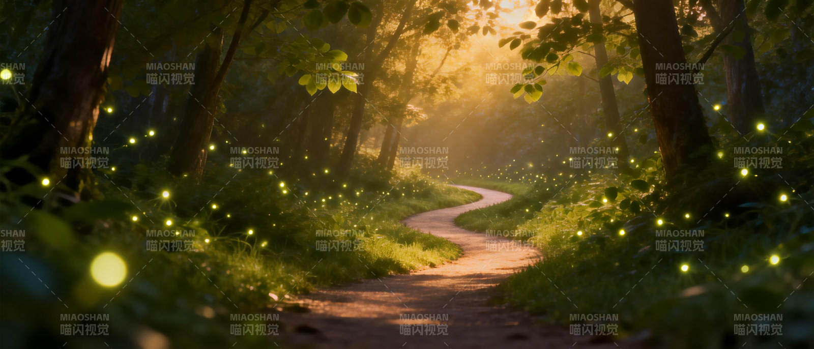 萤火森林小径图片