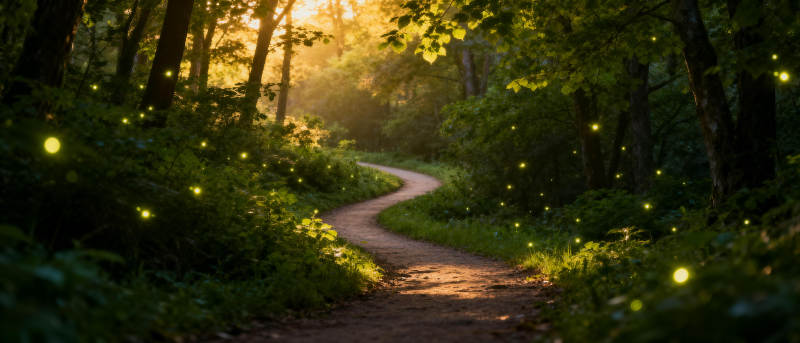 萤火森林小径图片