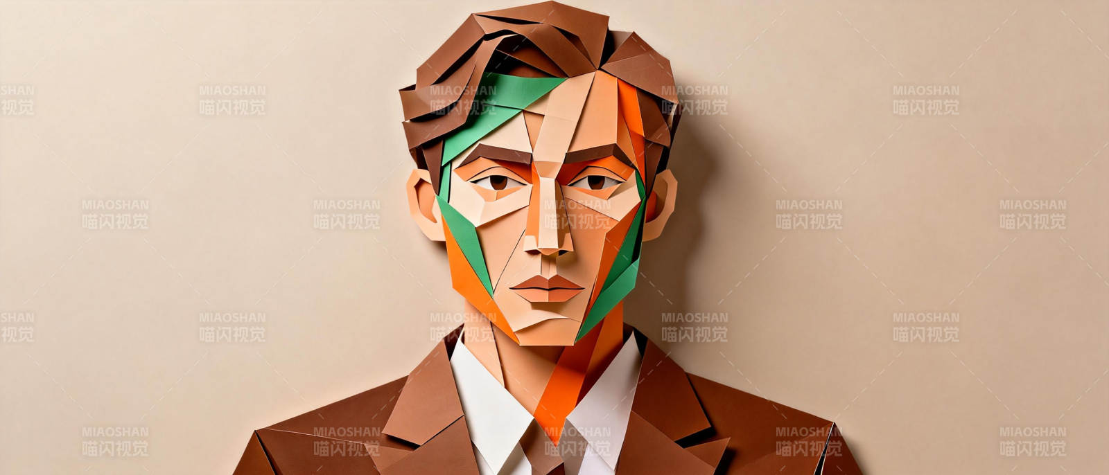 几何人脸艺术图片