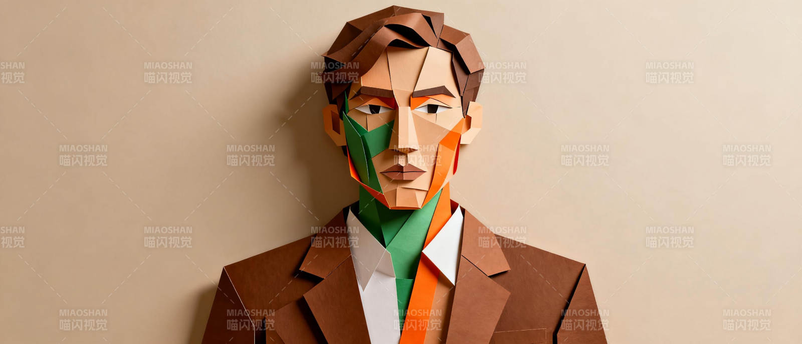 几何风人物肖像图片