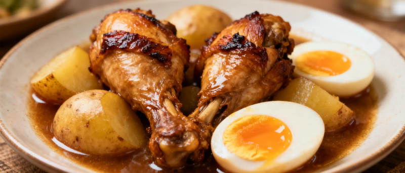 鸡腿炖土豆鸡蛋图片