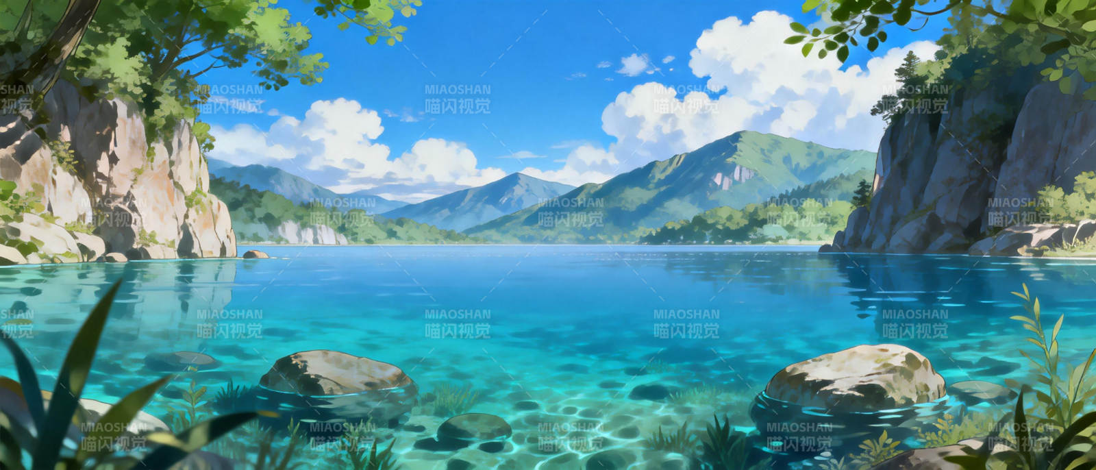 湖光山色美如画图片