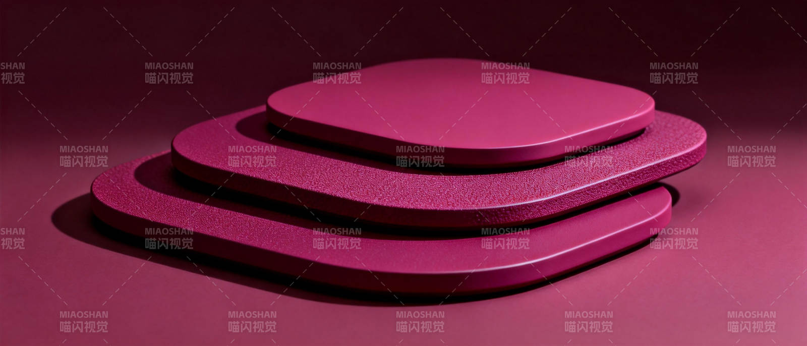 紫红叠层几何造型图片