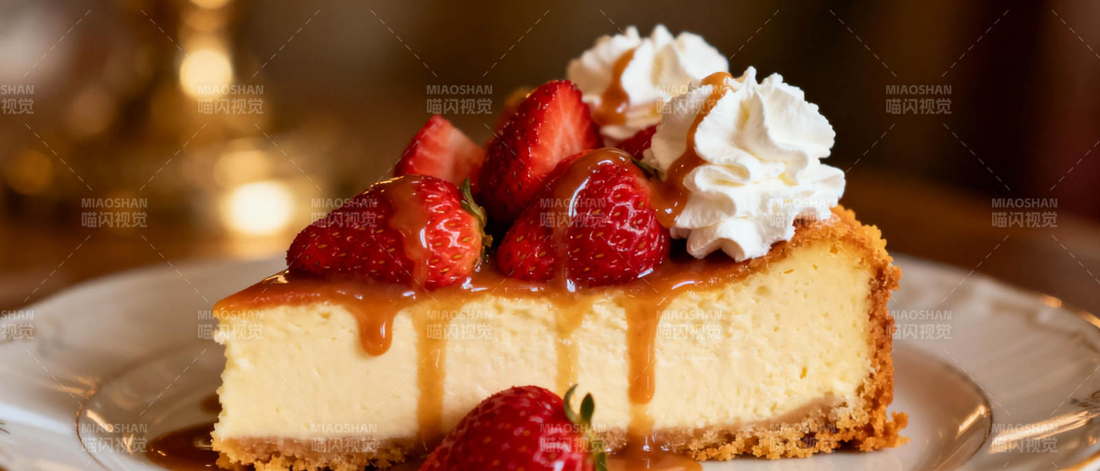 草莓芝士蛋糕图片