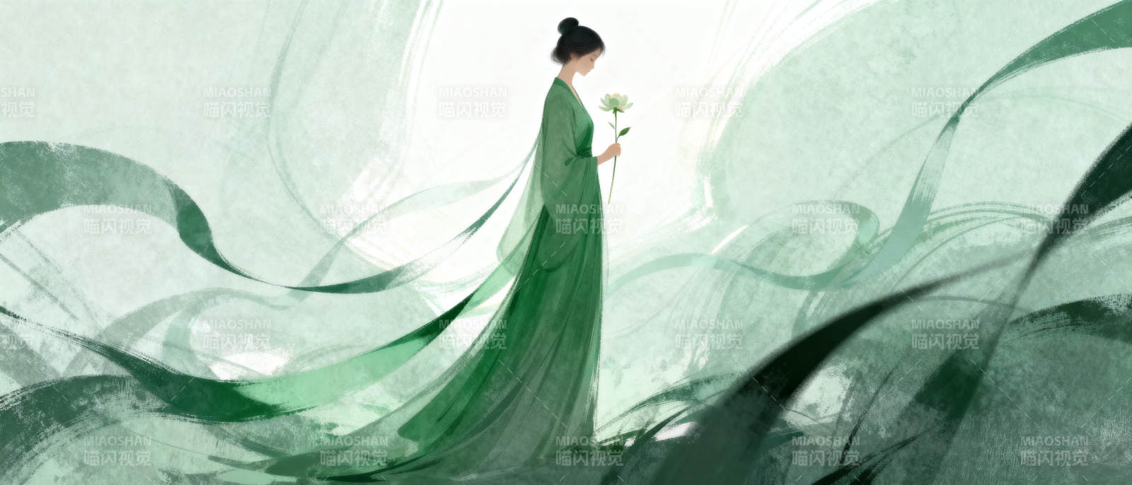 绿影翩跹图片