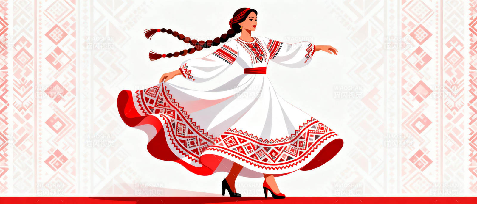 民族舞者翩翩起舞图片