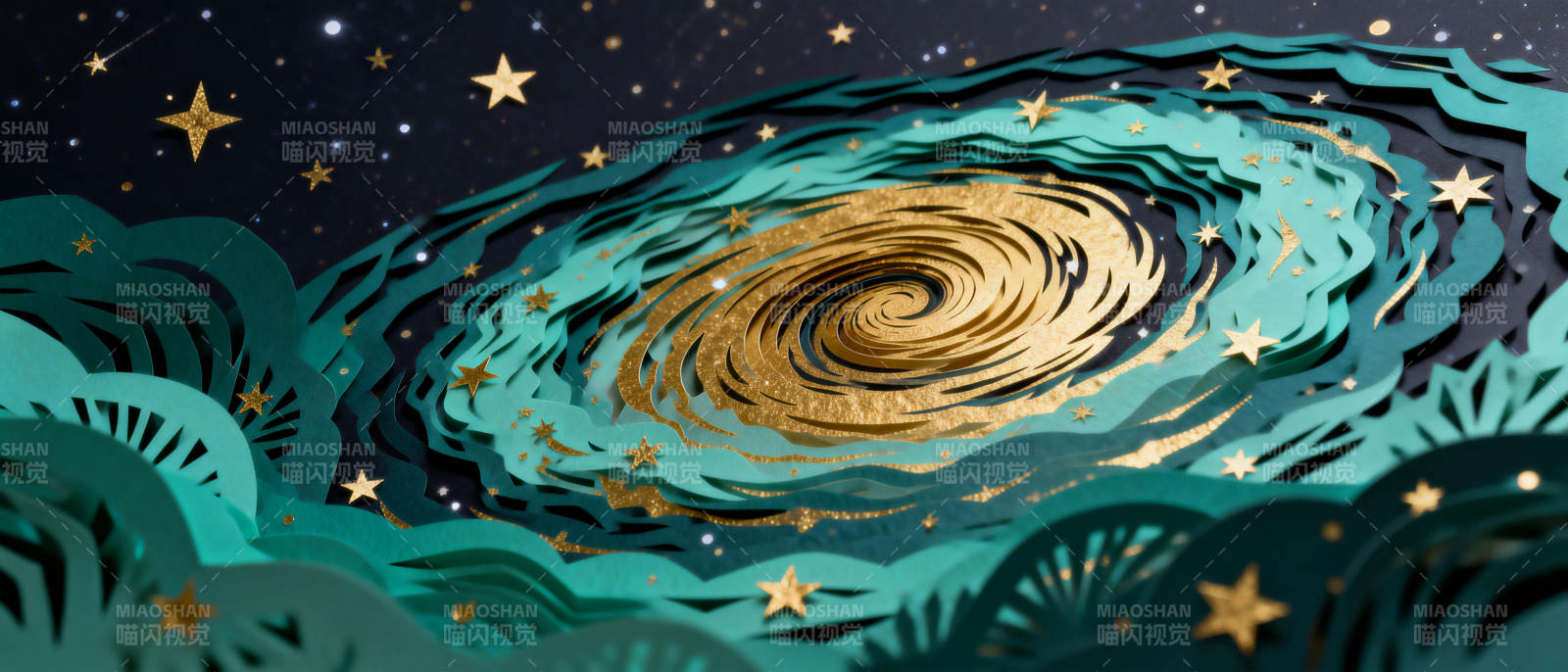 星河漩涡夜景图片