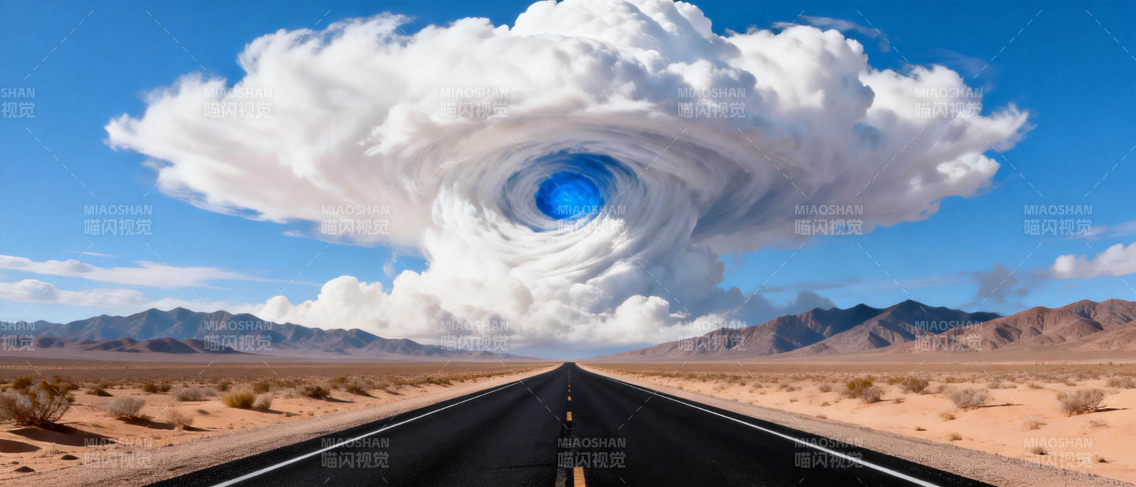 沙漠公路奇云图片