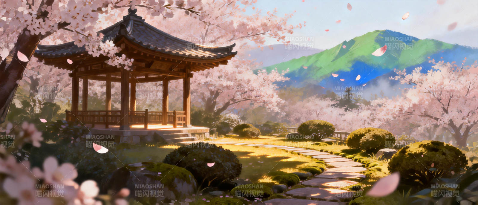 樱花亭畔春意浓图片