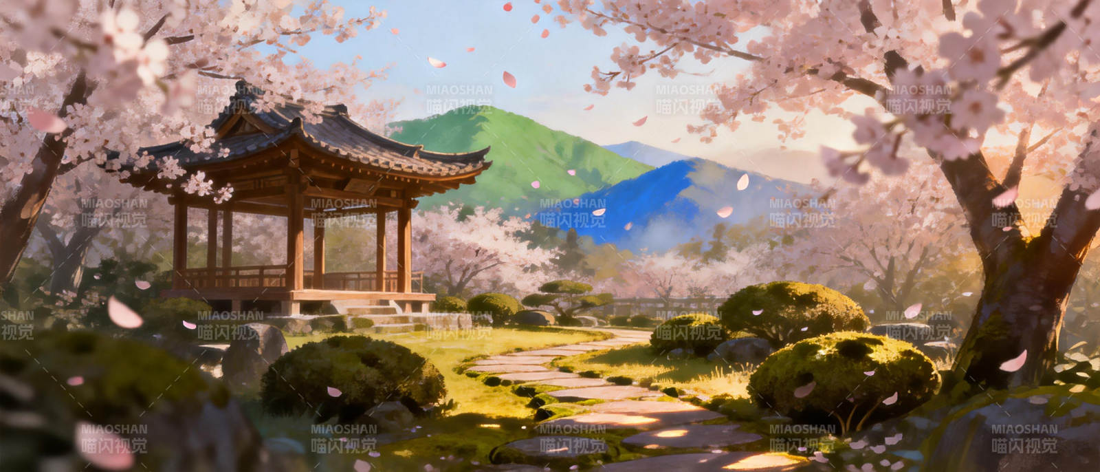 樱花亭畔春意浓图片