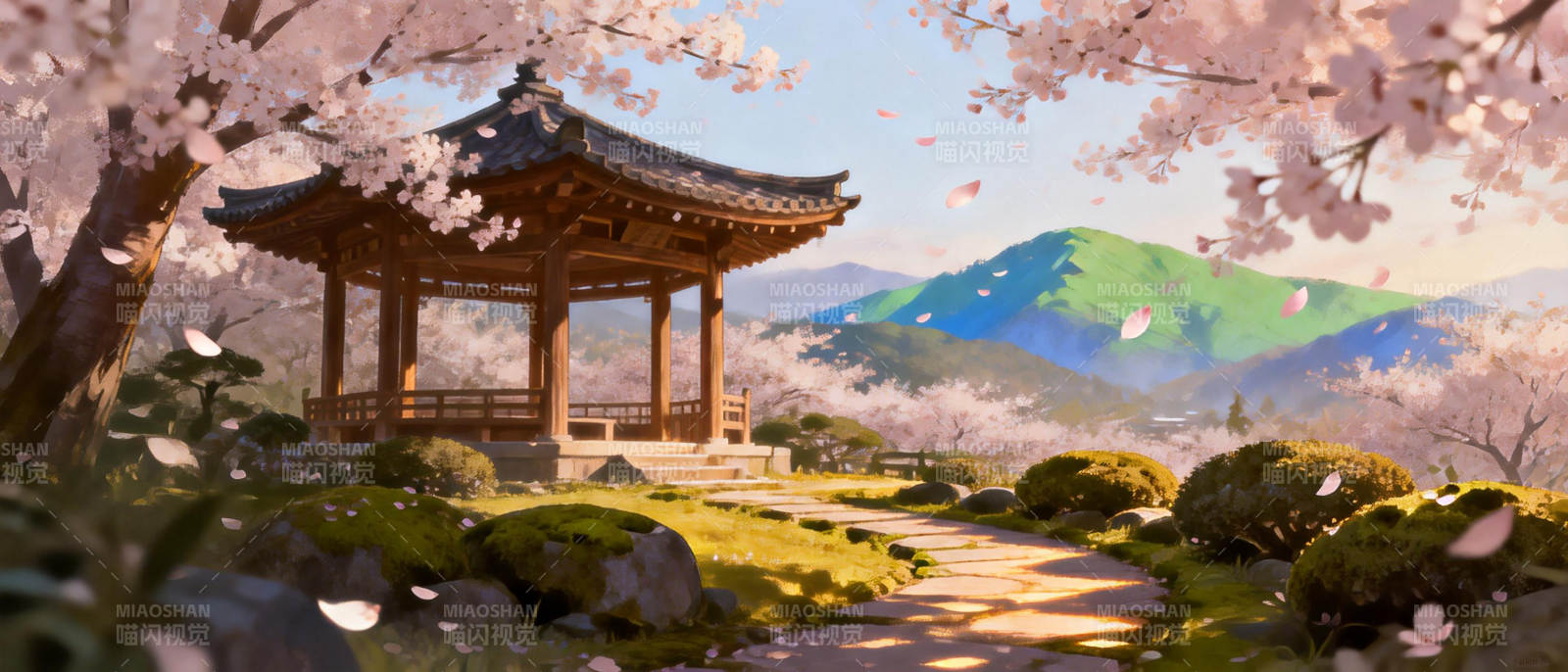 樱花亭畔春意浓图片