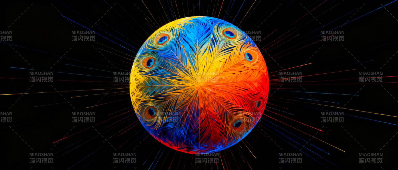 炫彩星球绽放光芒图片