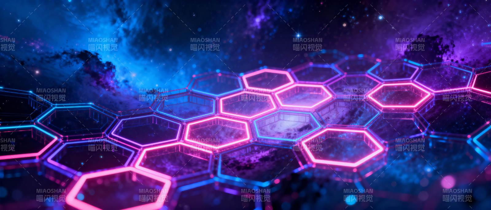 霓虹蜂巢宇宙图片