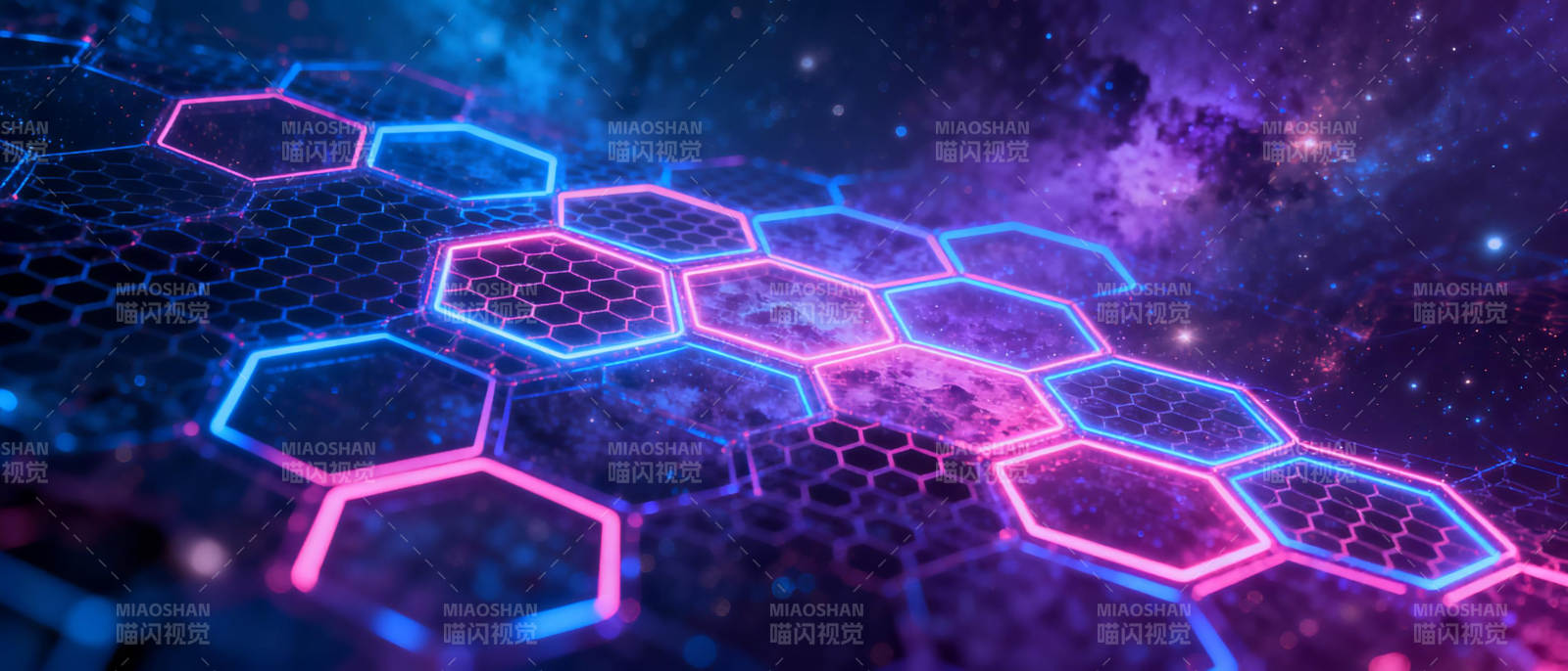 霓虹蜂巢宇宙图片