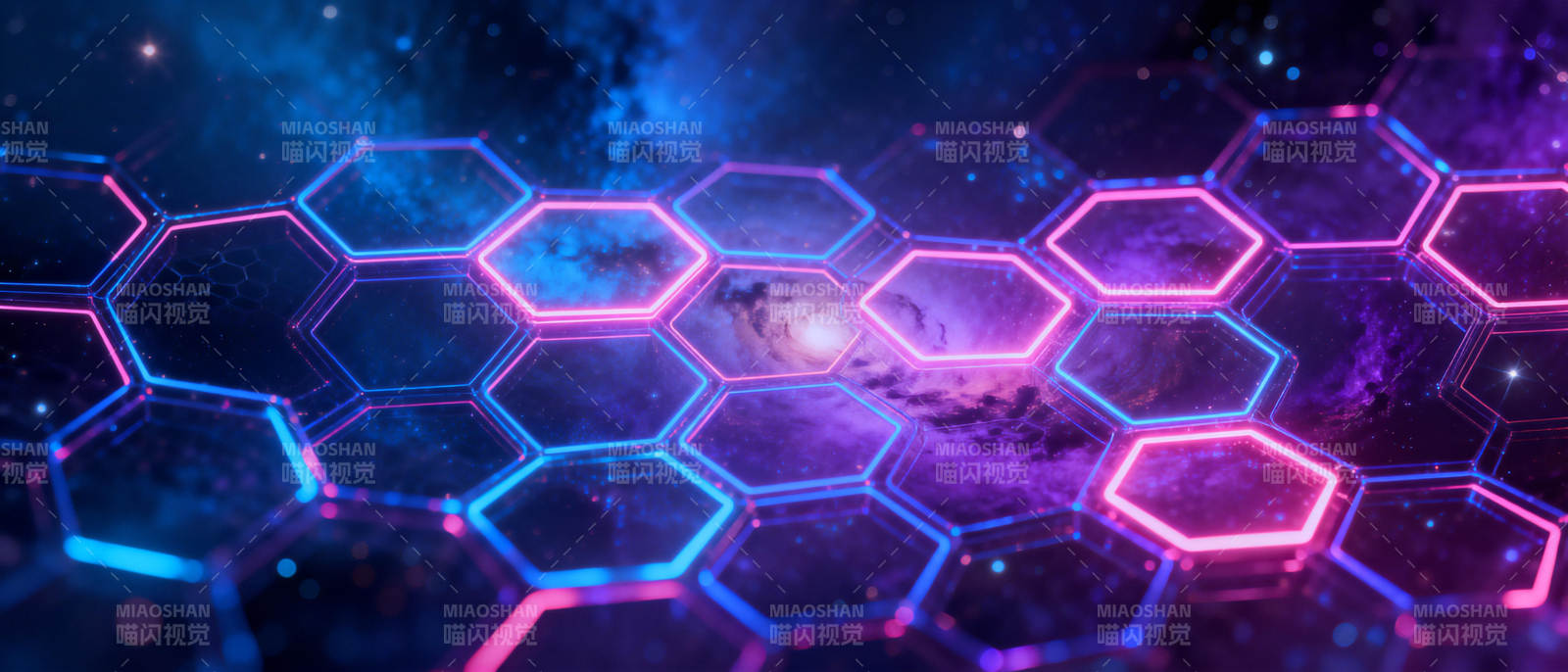 霓虹蜂巢宇宙图片