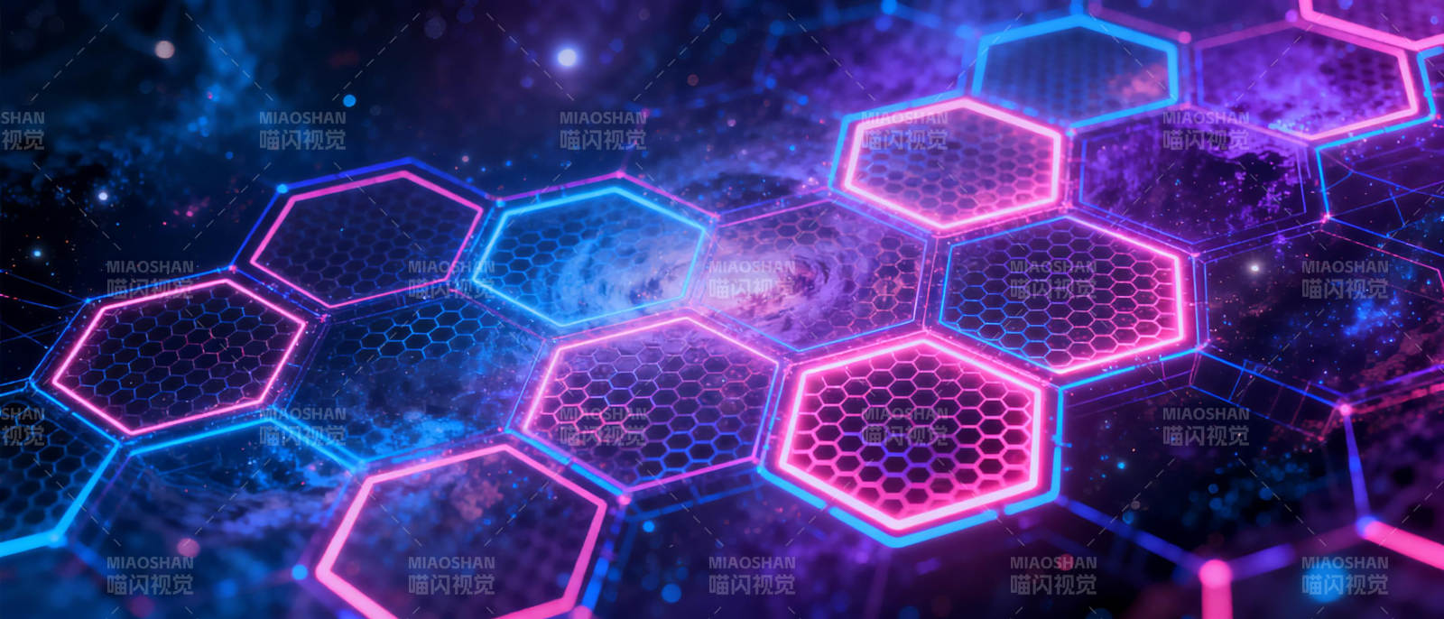 霓虹蜂巢宇宙图片