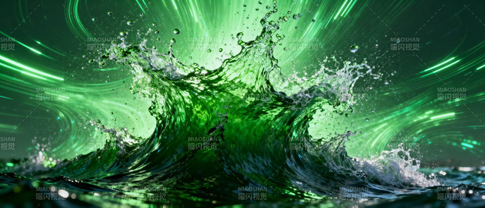 绿浪翻涌图片