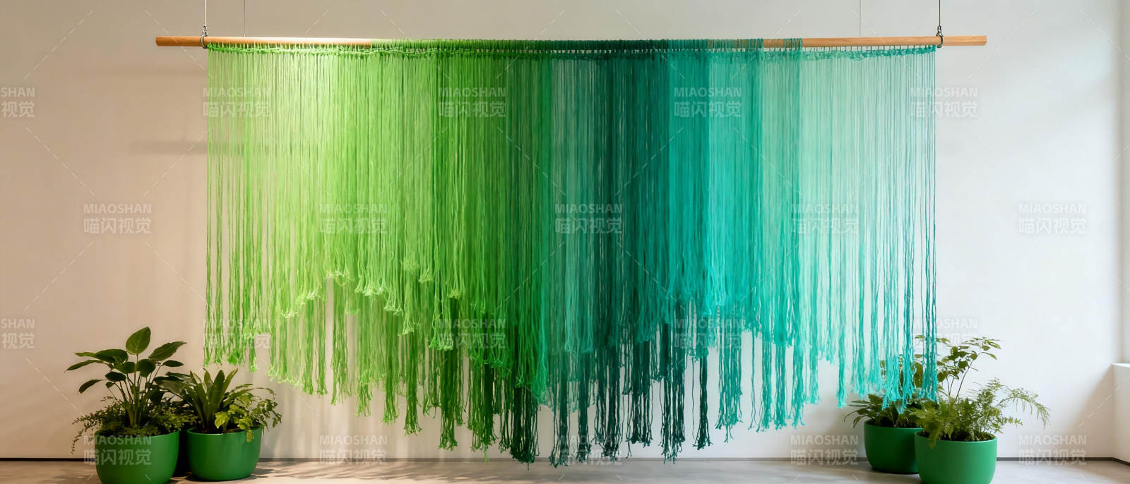 绿意渐变挂毯图片