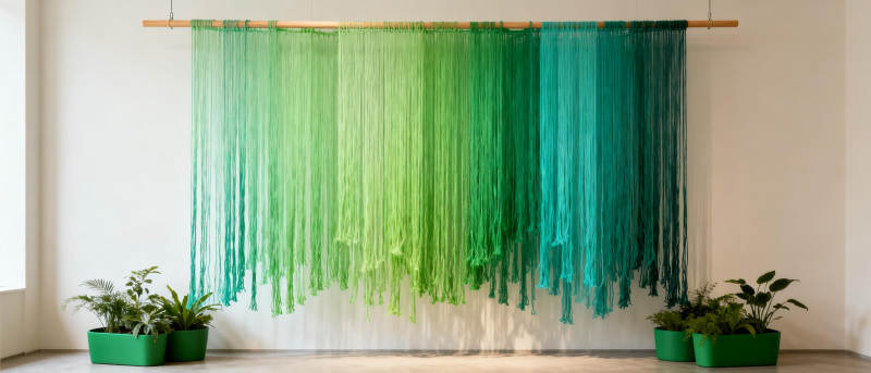 绿意垂帘装饰墙图片