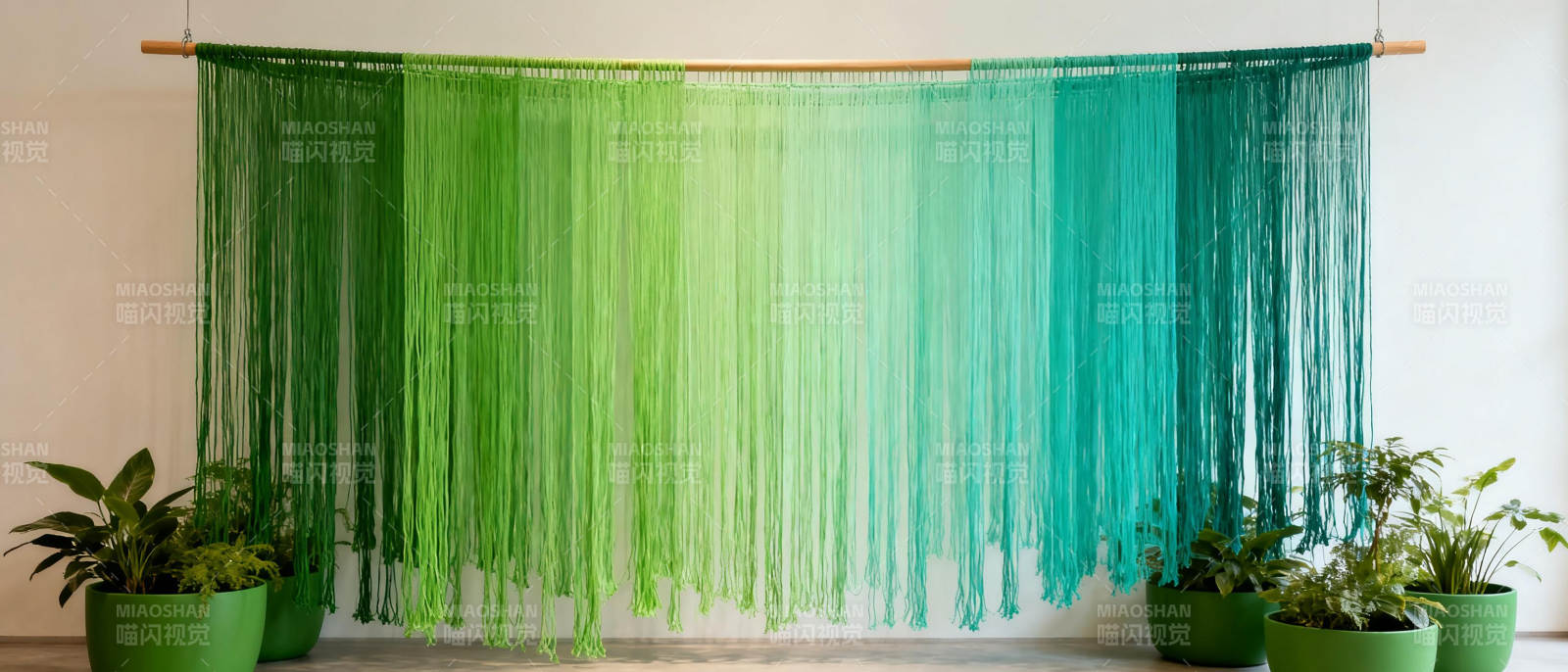 绿意渐变挂毯图片