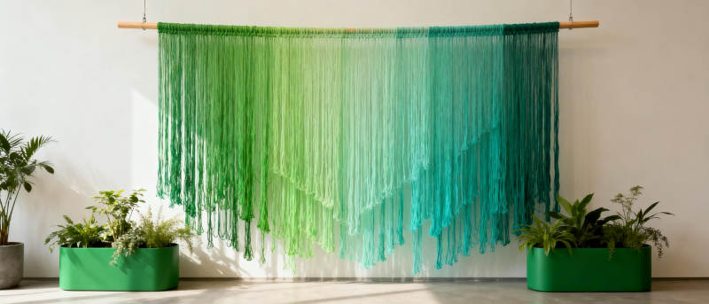 渐变绿挂毯装饰图片