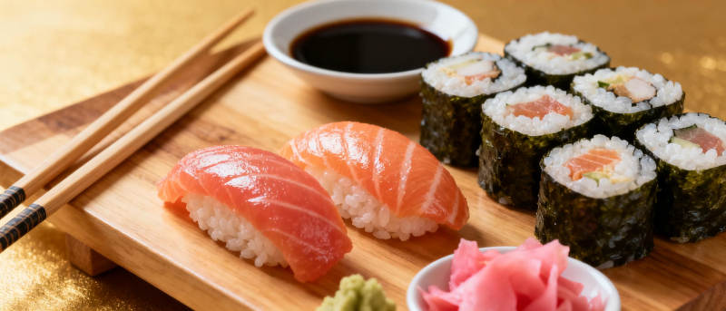 美味寿司拼盘图片