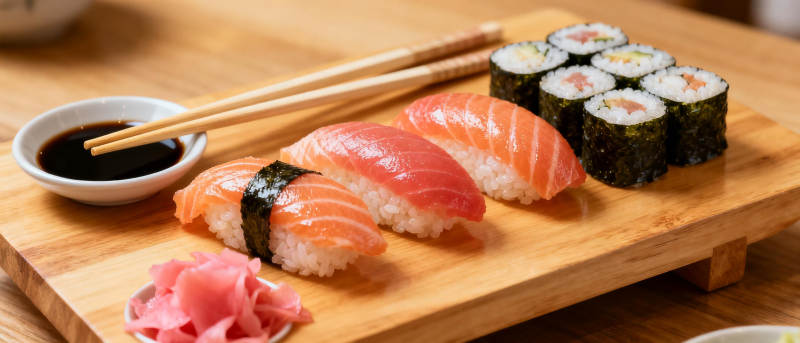 美味寿司拼盘图片