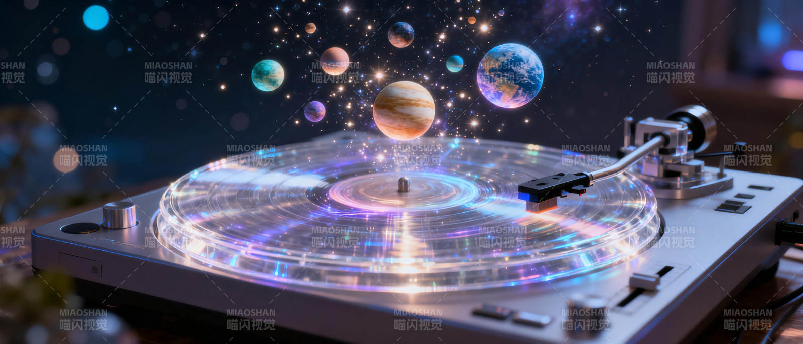宇宙唱片旋转图片