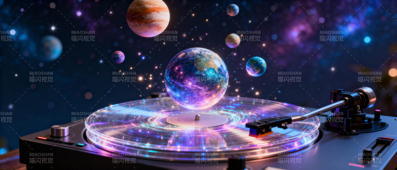 宇宙唱片旋转图片