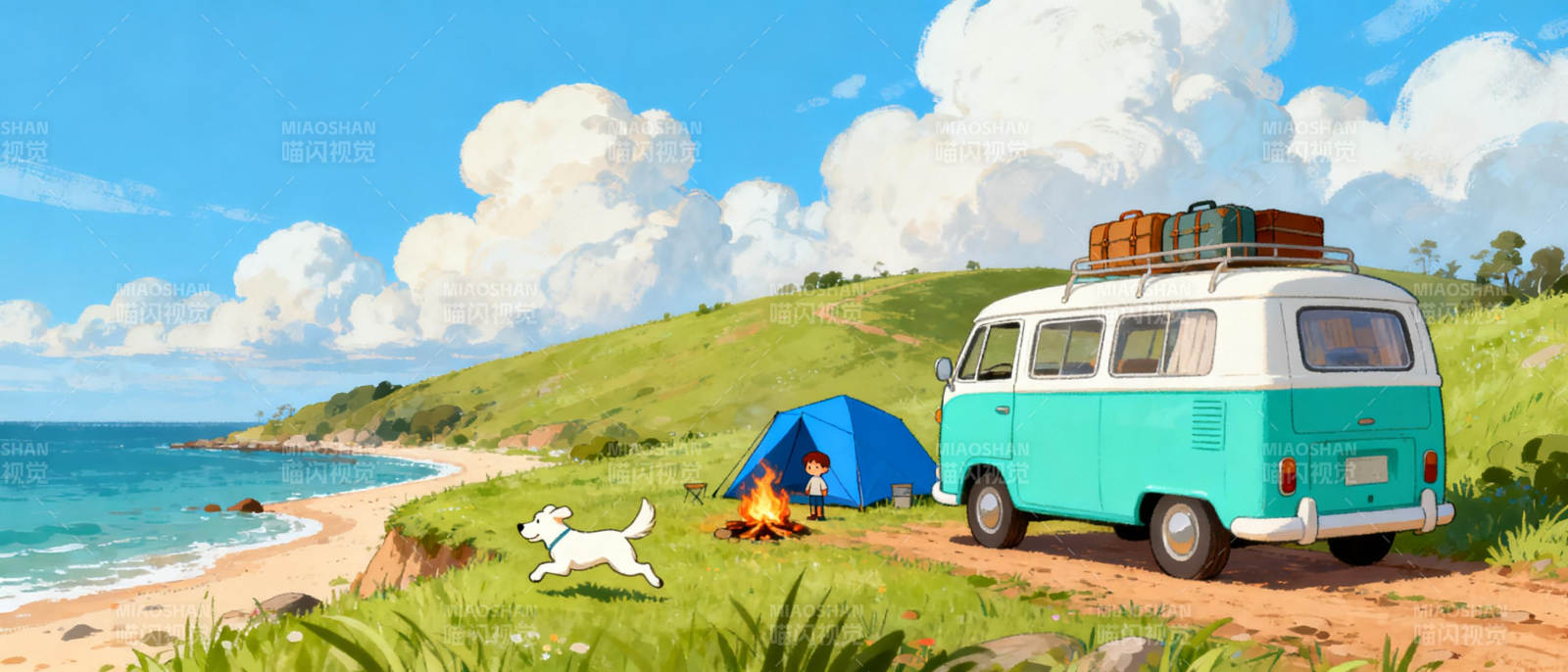 海边露营趣事图片