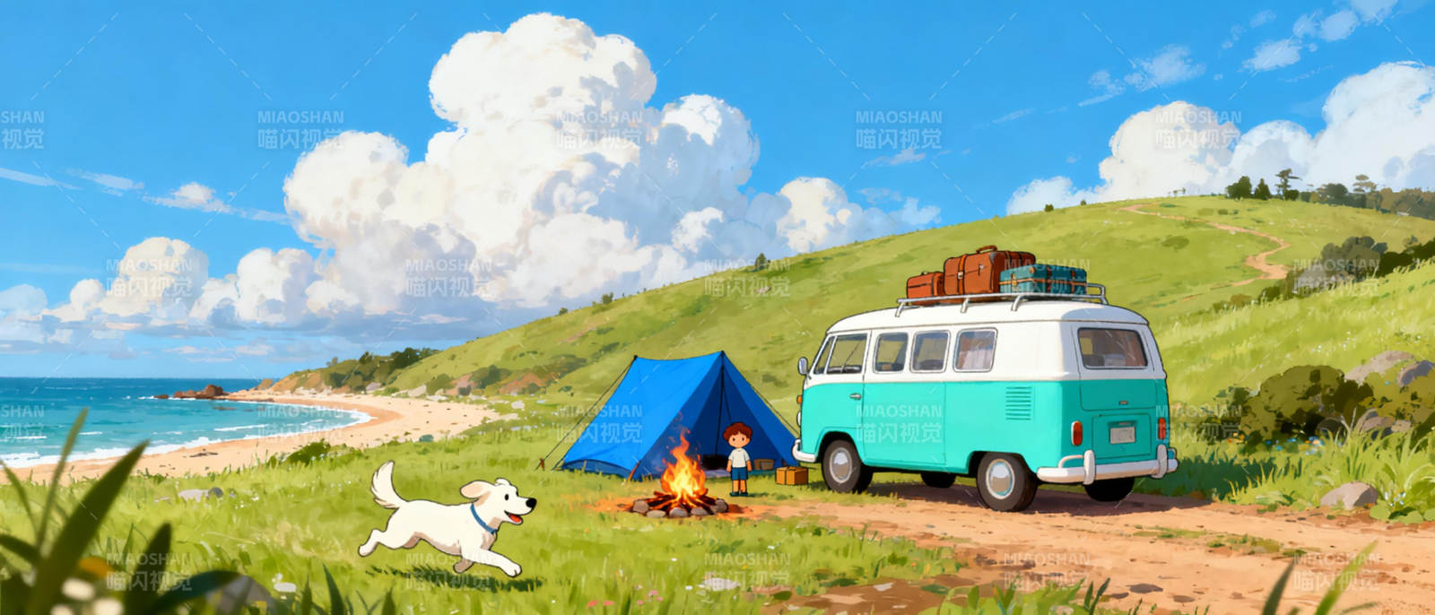 海边露营趣事图片