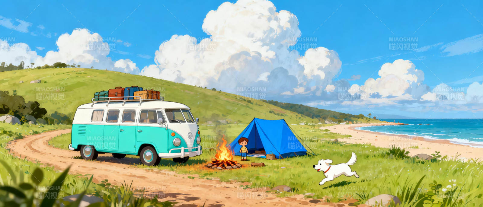 海边露营记图片