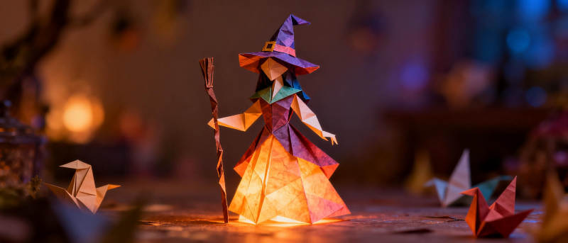 纸艺巫师夜光灯图片