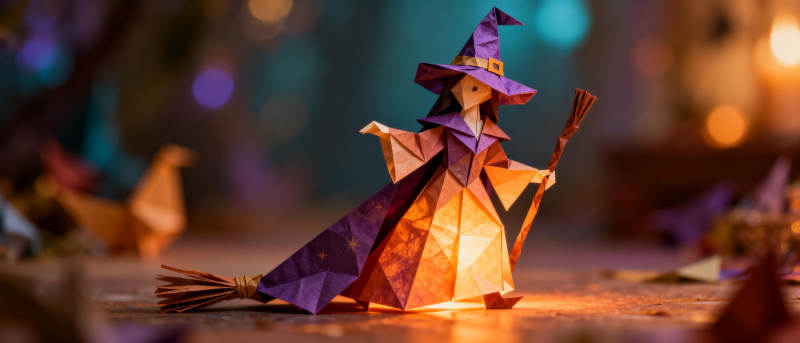 折纸巫师夜行图片
