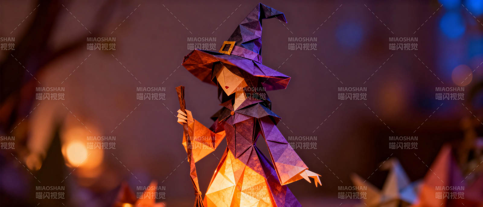 折纸巫师夜景图片