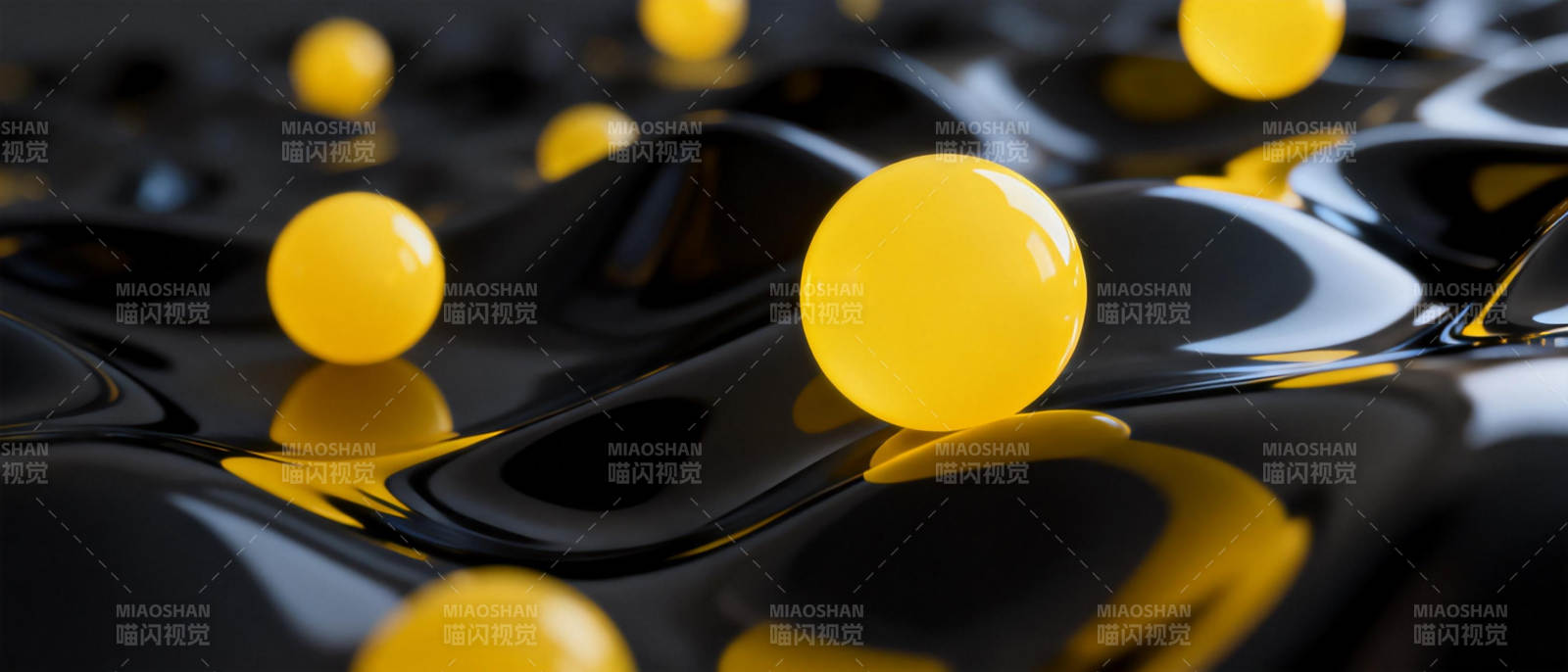 黄球黑波图片