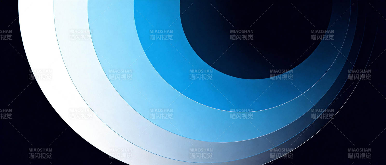 蓝白渐变圆环图片